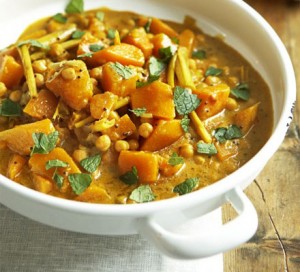 pumpkin chickpea and coconut curry