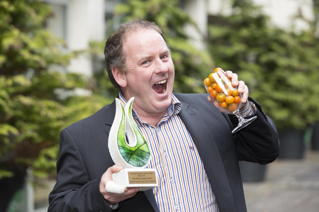 Padraig Fahy with his award winning tomatoes!