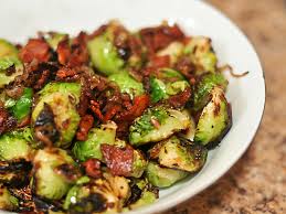 Roasted brussels sprouts and bacon